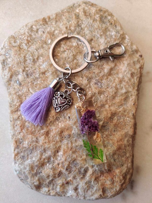 Flower collection-Letter I Keychain