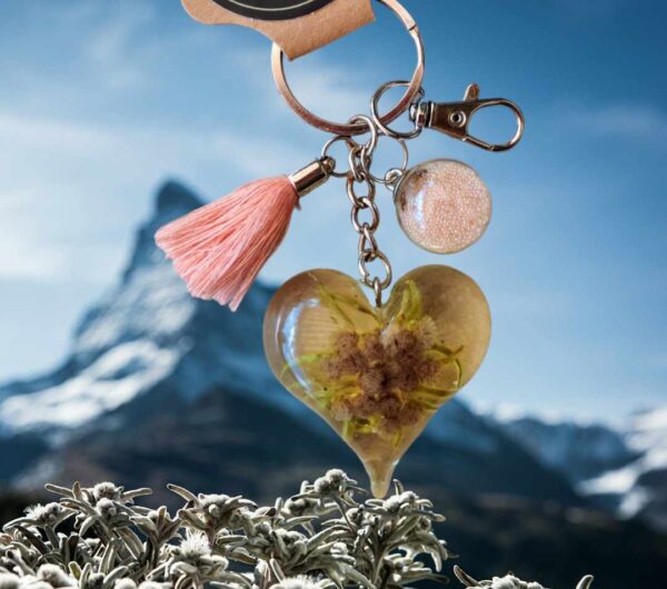 Edelweiss Keychain-Clear Edition-Peach