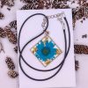 Blue Flower Resin Necklace