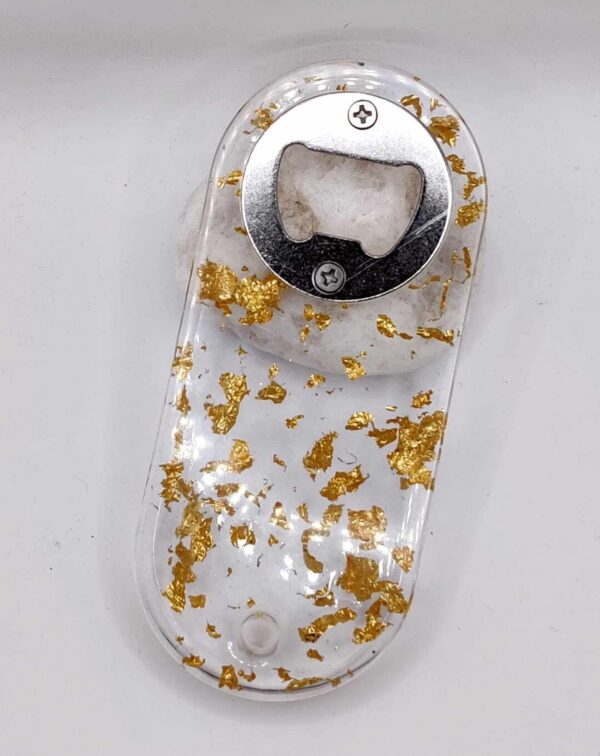 Resin bottle opener (Gold flakes)