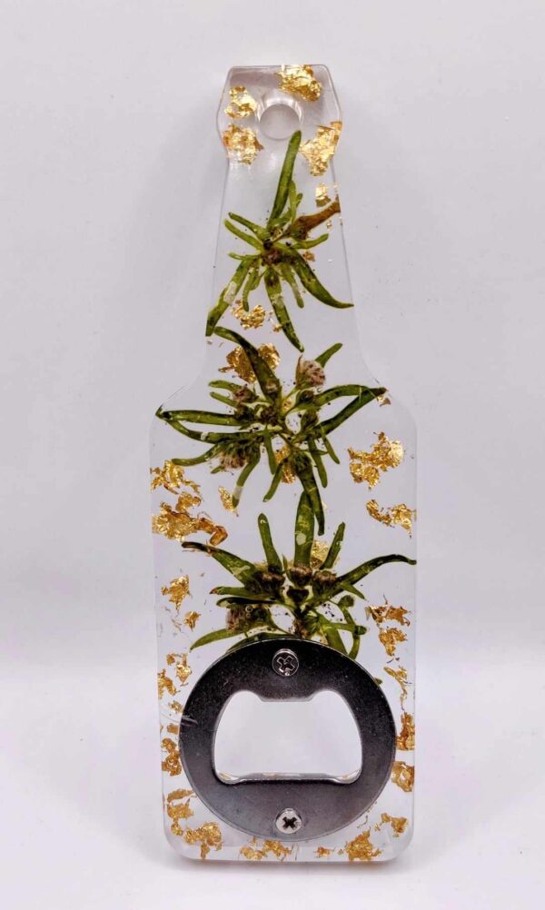 Resin bottle opener (Edelweiss flowers)