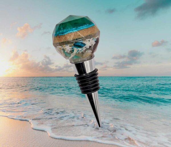 Wine bottle stopper (Beach Edition)